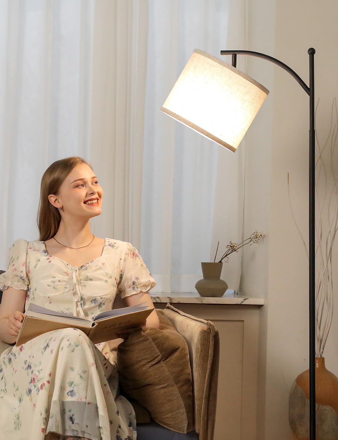 Aria Minimalist Floor Lamp or The Harrison Adjustable Floor Lamp