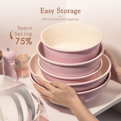 Cavina Modern 20-Piece Ceramic Ceramic Nonstick Pots and Pans Set