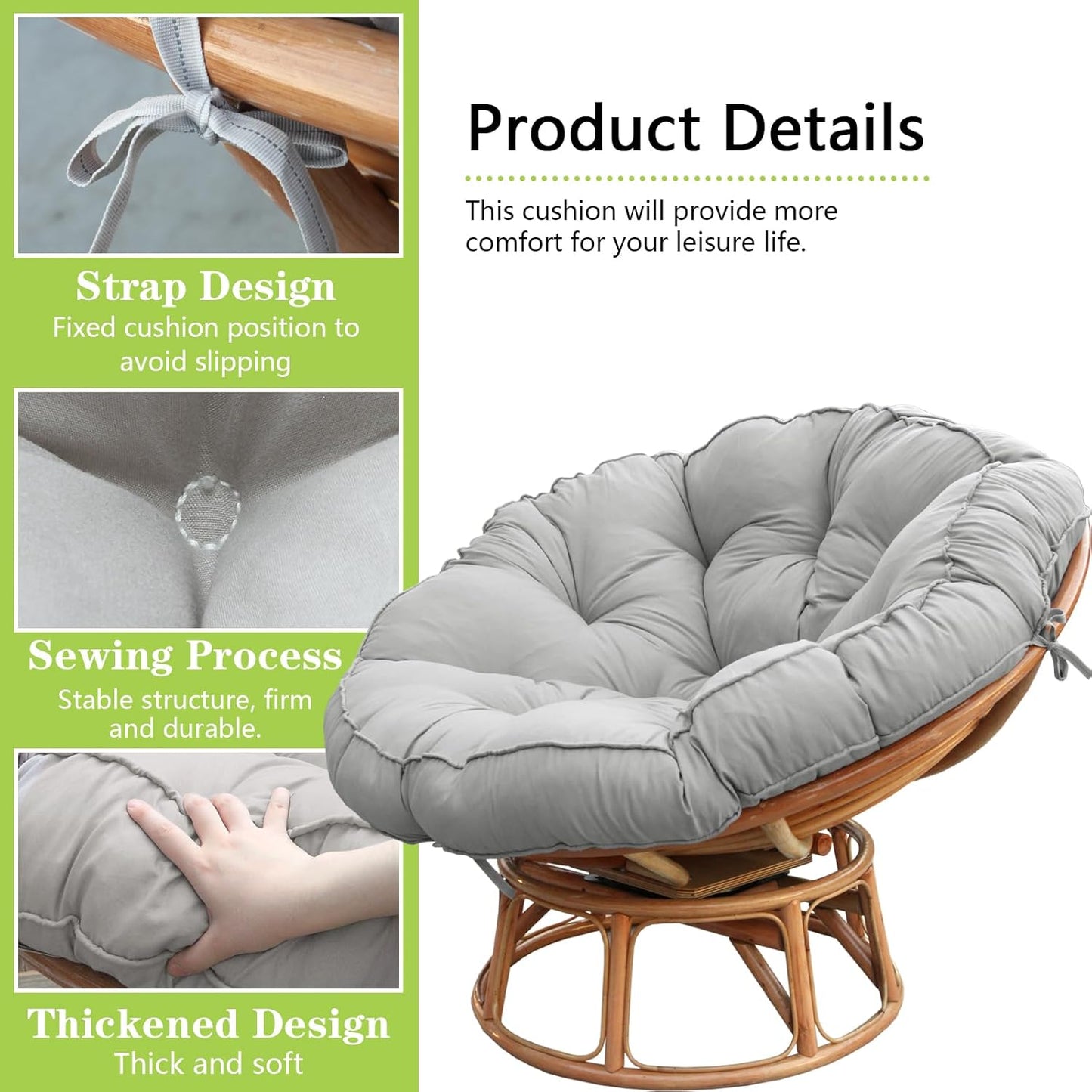 Cavina Luxury Round Overstuffed  Nesting Chair Cushion