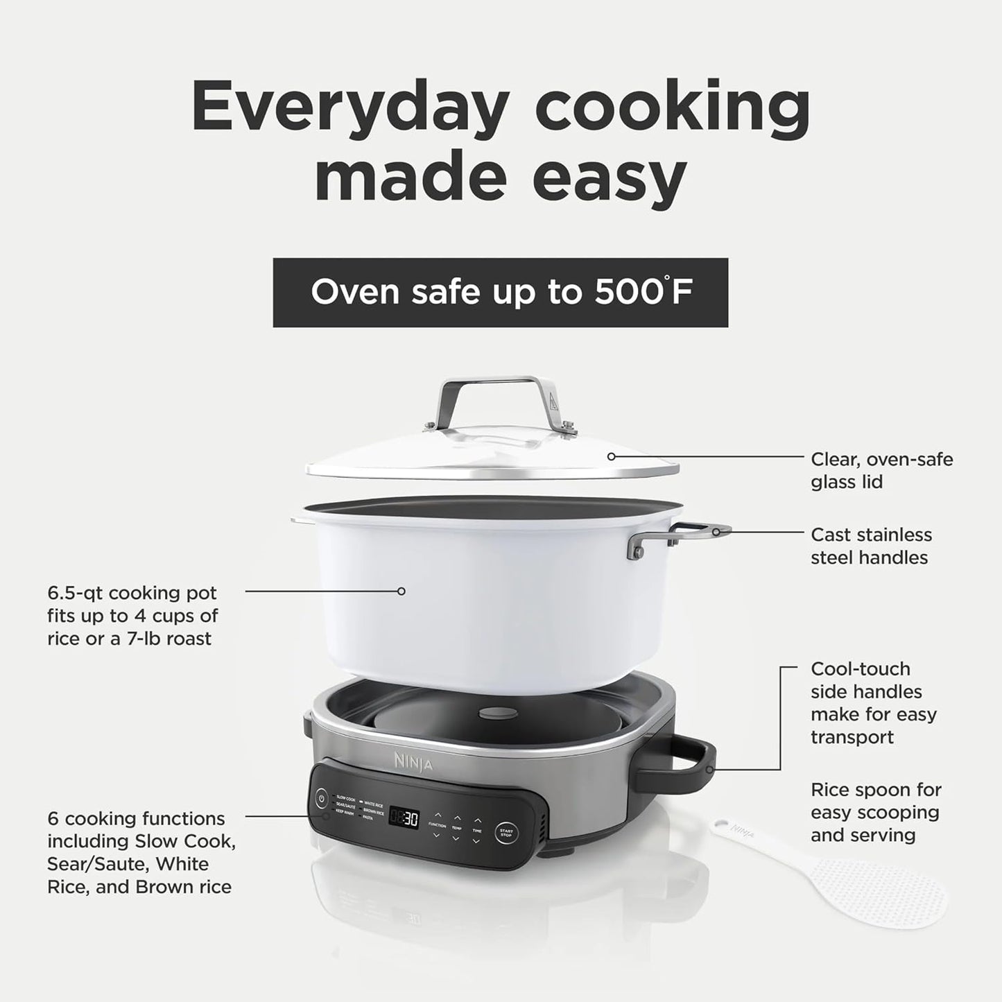 Ninja Foodi 6-in-1 Everyday Professional Cooker (6.5 Qt)