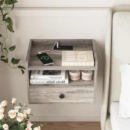 Cavina Floating Night stands Set of 2 Modern with Drawer