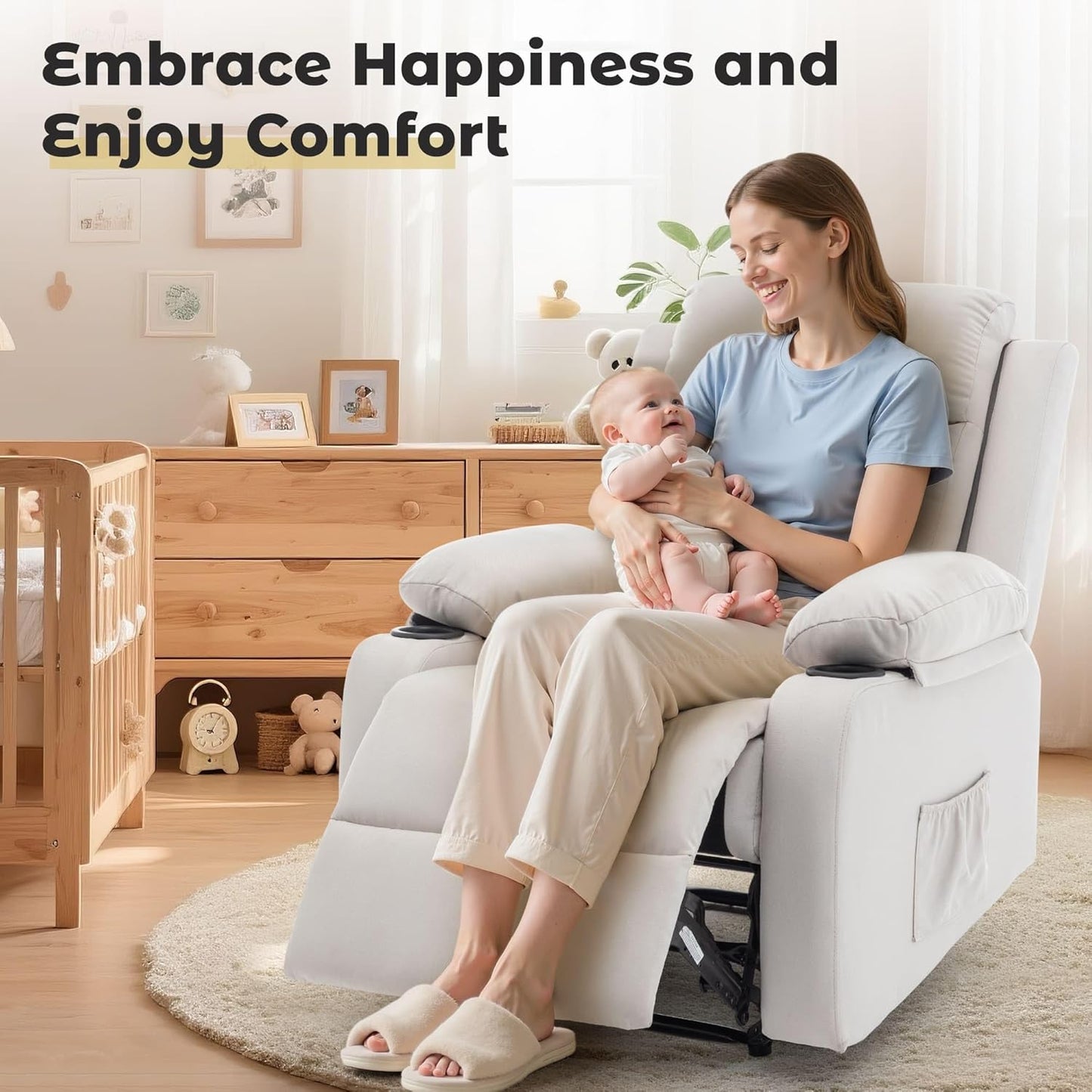Cavina Deluxe Living Room & Nursery Recliner Chair
