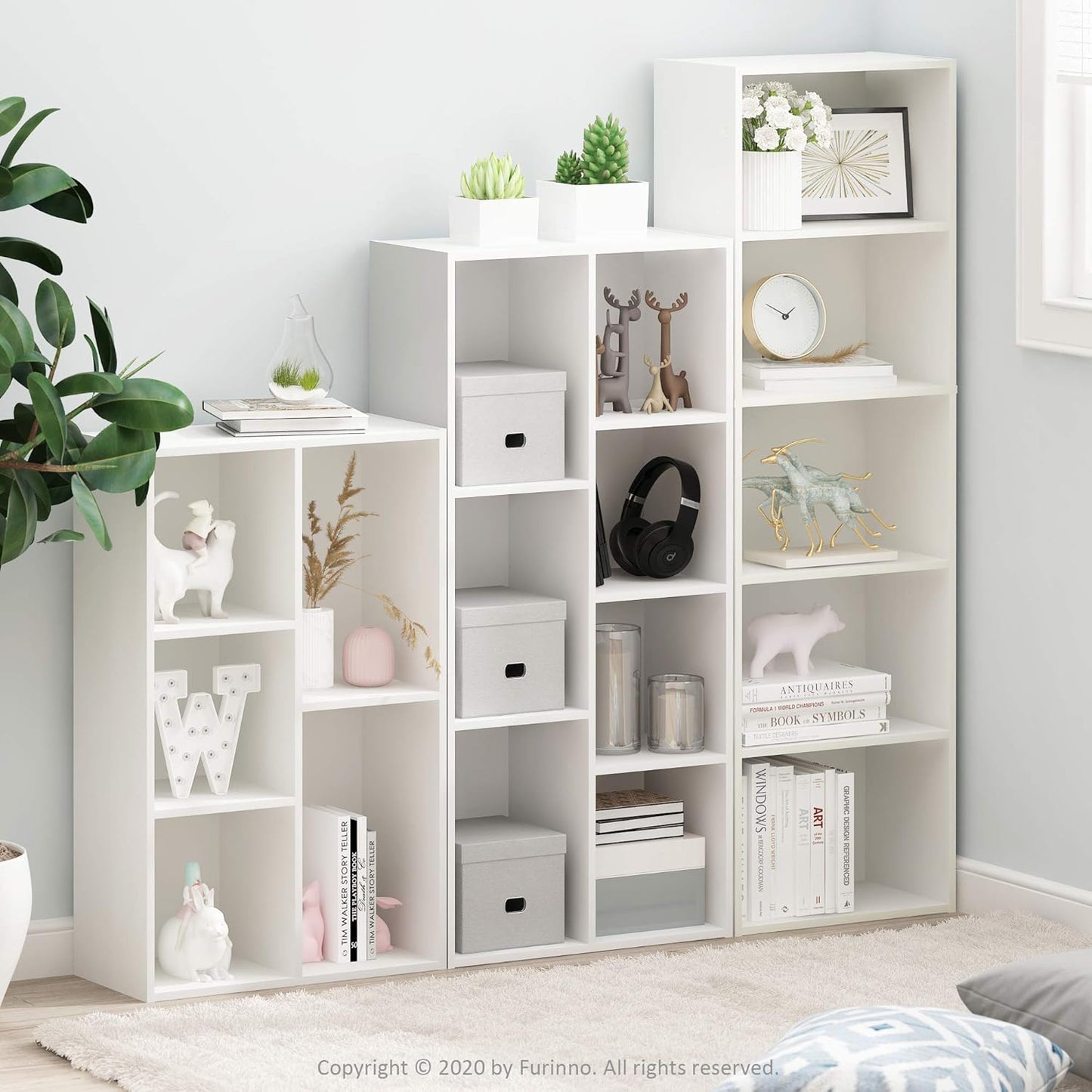 Cavina Book Shelf  5-Cube Bookshelf, Reversible Bookcase