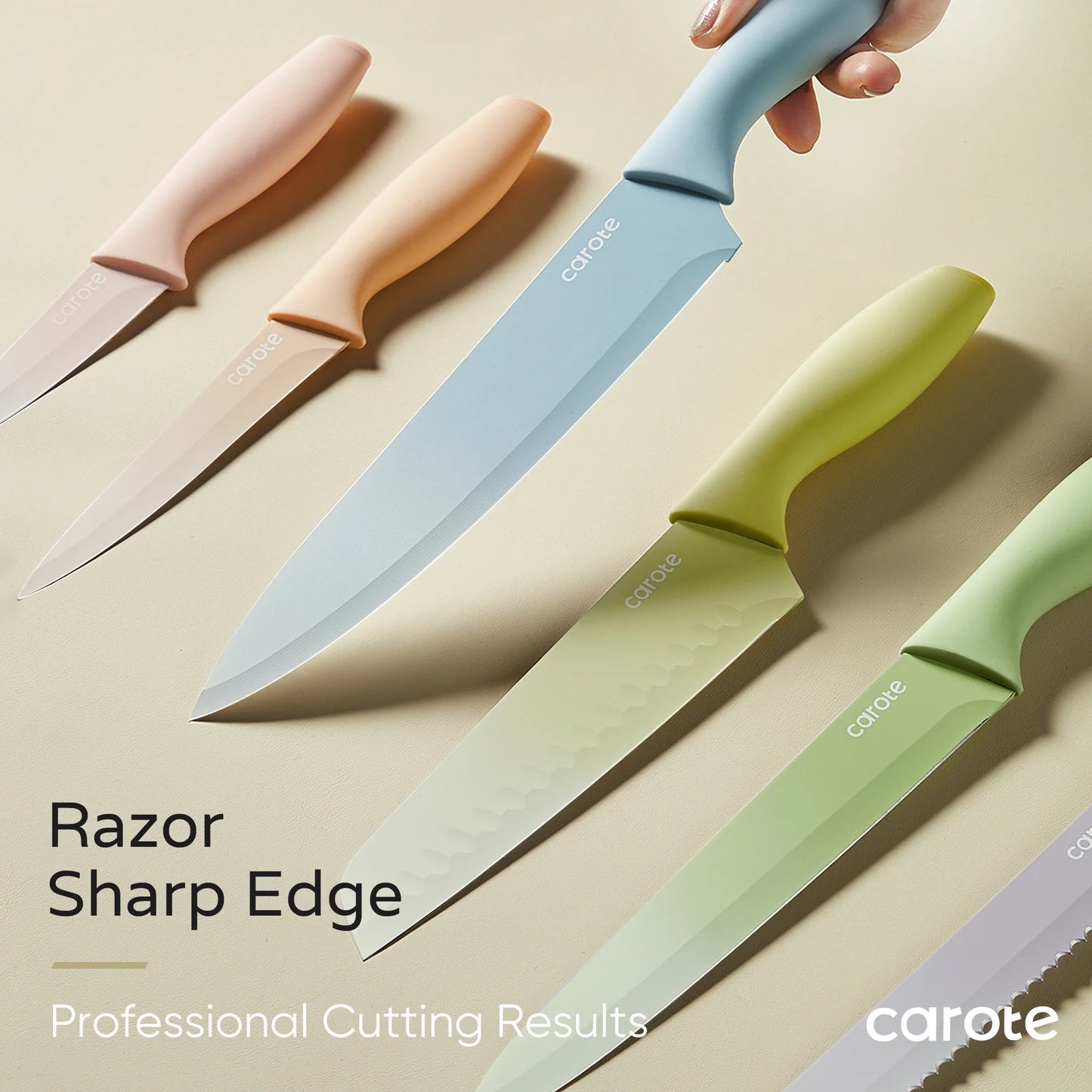 Cavina Essential Kitchen Ceramic-Coated Knife Set